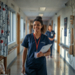 New graduate nurse starting her first shift in an Australian hospital.